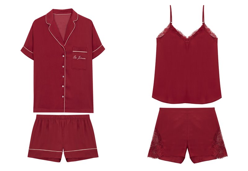 Коллекция нижнего белья Women’secret 2018 - красные шелковые пижамы