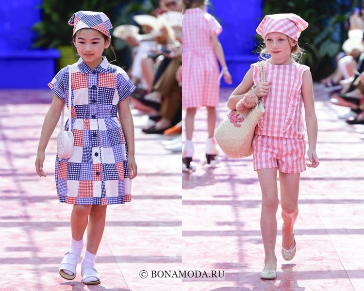 Детская мода для девочек весна-лето 2018 - Повседневная летняя одежда в клетку