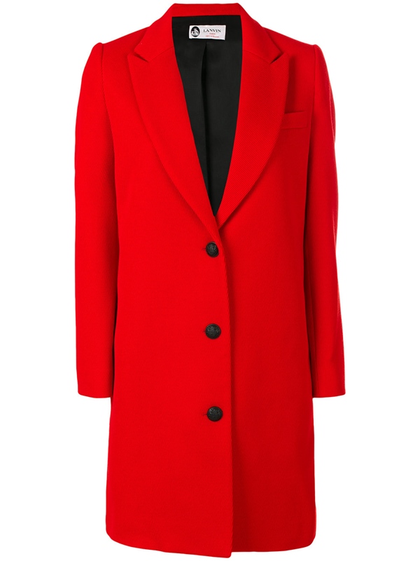 Красные пальто 2018 - Классическое однобортное пальто-жакет Lanvin 