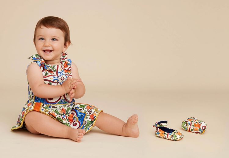 Детские платья для девочек-малышей 1 года лето-2018 - Яркое платье для малышки 1 года Dolce&Gabbana 
