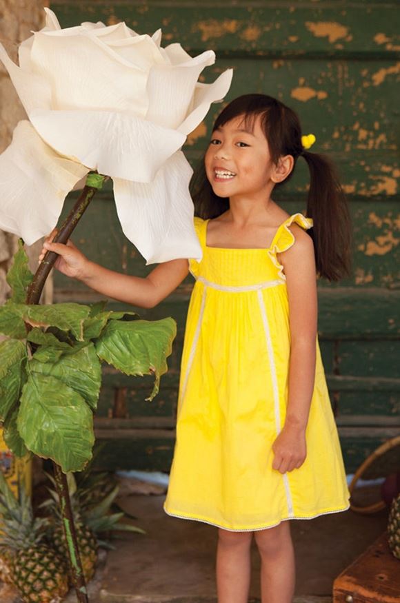 Простые детские платья для девочек 5 лет лето-2018 - жёлтый сарафан Wild & Gorgeous