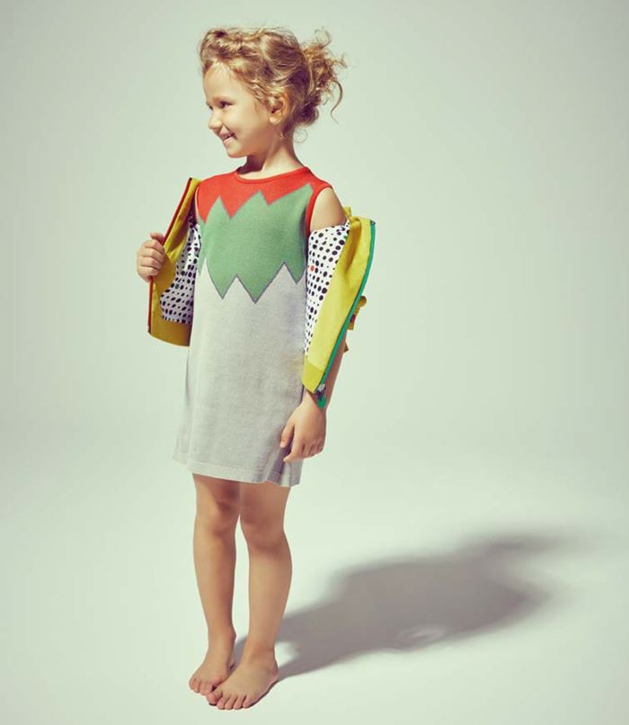 Повседневные детские платья для девочек лето-2018 - Короткое платье с рисунком зигзагом #MUMOFSIX
