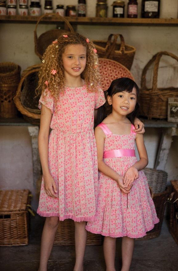 Повседневные детские платья для девочек лето-2018 - Приталенные розовые платья с мелким принтом Wild & Gorgeous  