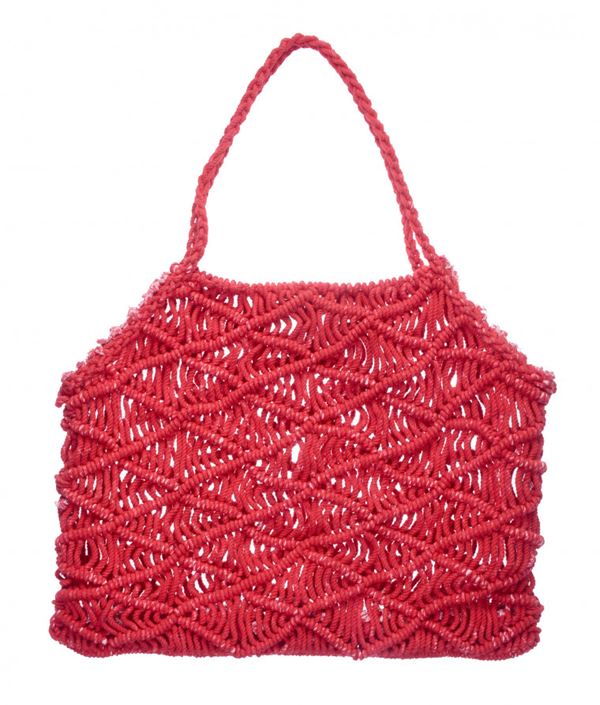 Сумки Topshop весна-лето 2018 - Красная сумка с плетением в стиле макраме