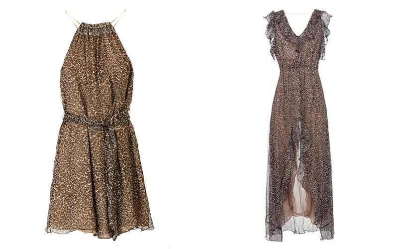 Женская коллекция Marciano Los Angeles весна-лето 2018 - Шифоновые платья с леопардовым принтом