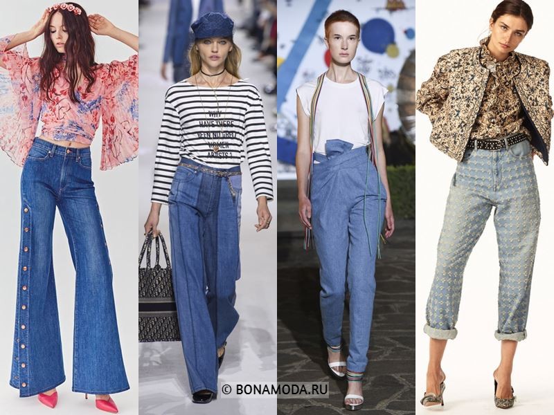 Женские джинсы весна-лето 2018 - тенденции с подиума 