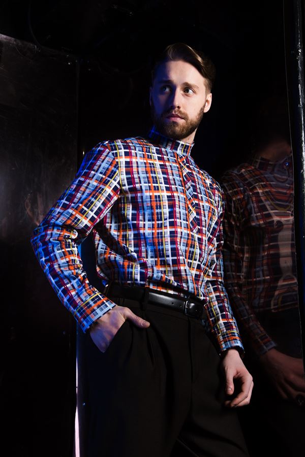 Михаил Грищенко в мужской коллекции Миколы Комендрова Vision Style - рубашка в клетку 