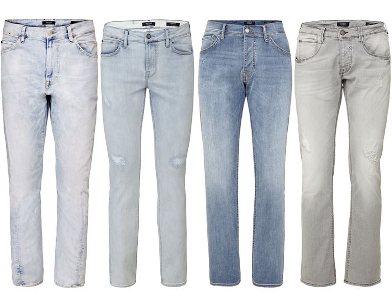 Мужская коллекция Guess Jeans весна-лето 2018 - светлые потертые джинсы