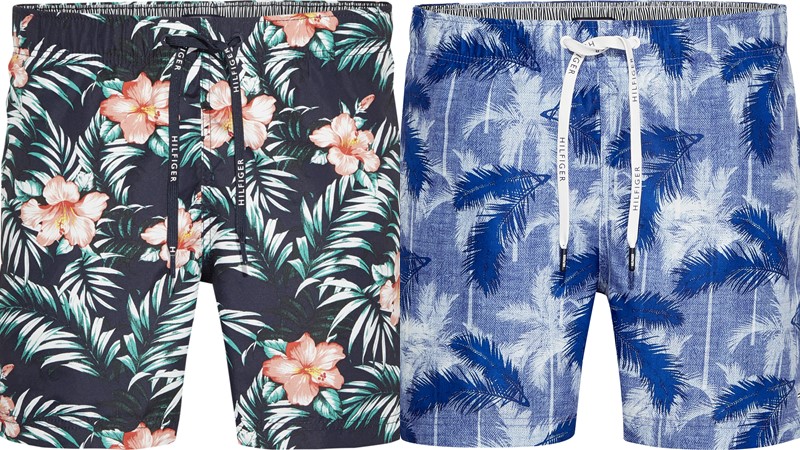 Мужские пляжные шорты Tommy Hilfiger весна-лето 2018 - цветочный принт 