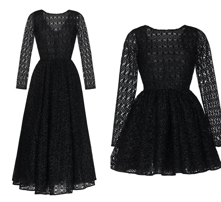 Коллекция Yulia Prokhorova Beloe Zoloto осень-зима 2018-2019 - черное платье из кружева