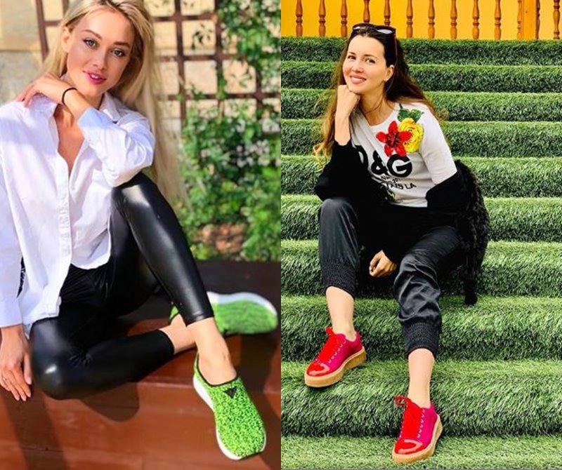 Звездное лето без каблуков: российские звезды в спортивной обуви Jog Dog - Юлия Франц и Алеса Качер