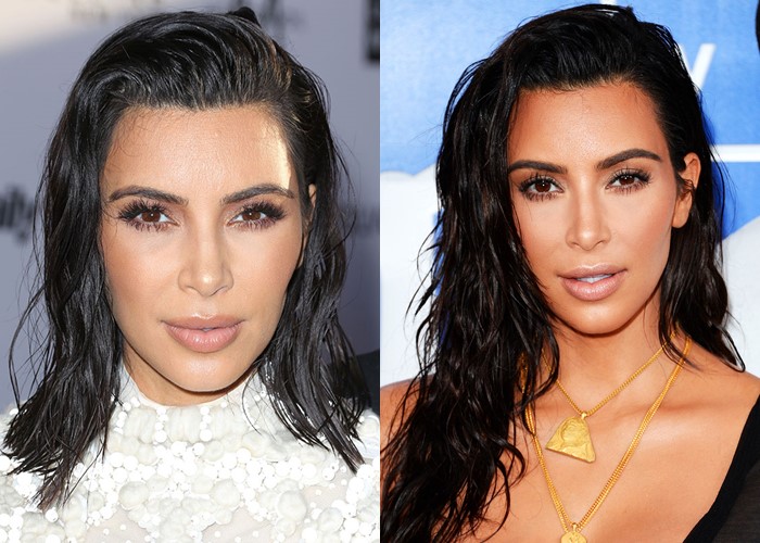 Эффект мокрых волос: 10 звёзд, которые любят «влажные» причёски - Ким Кардашьян