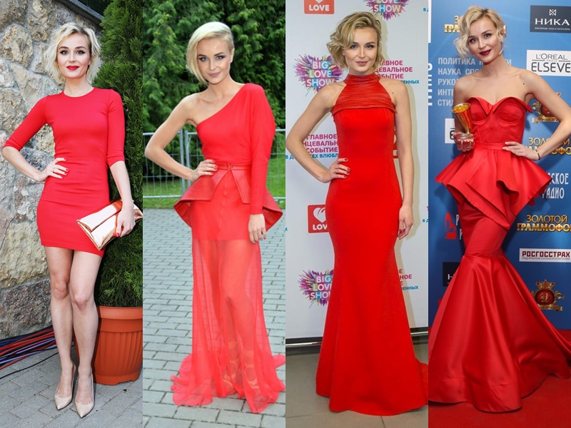 Звёздный стиль: какие цвета в одежде носит Полина Гагарина - Классический красный