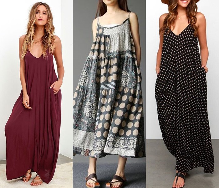 Свободные платья-оверсайз: модные фасоны - Длинные летние платья-сарафаны