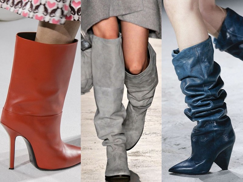 5 антитрендов в женской обуви 2020 - сапожки и ботильоны с просторным голенищем