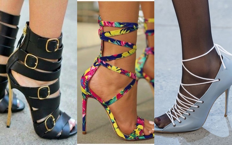 5 антитрендов в женской обуви 2020 - обувь с оригинальной шнуровкой и асимметричными ремешками