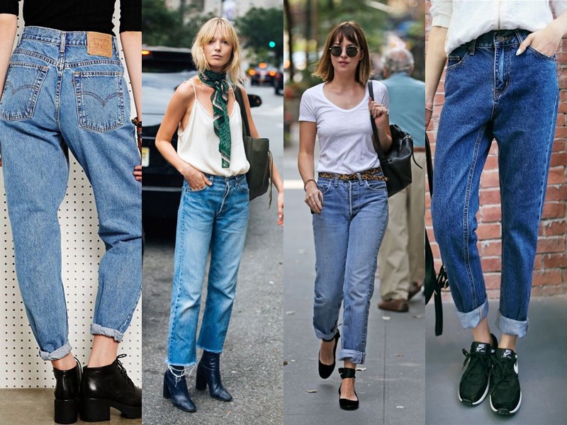Популярные модели джинсов на все времена - Прямые джинсы в стиле 90-х или mom’s jeans