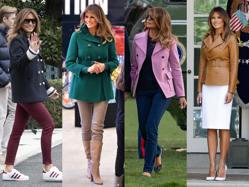 Какие пальто носит Мелания Трамп - Короткие полупальто