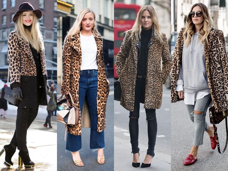 Стильные вещи осеннего гардероба - Леопардовое пальто с искусственным мехом