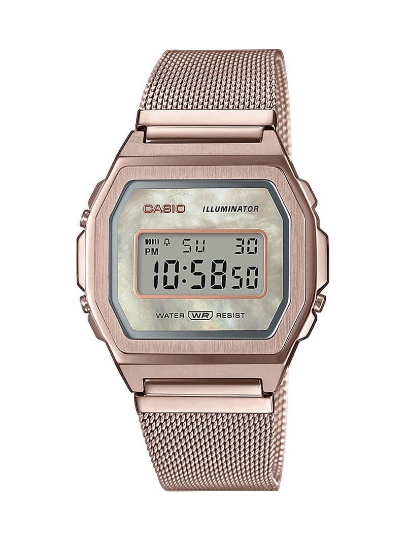 Коллекция наручных женских часов Casio Vintage Premium 2020 - розовое золото - модель A1000MCG-9EF