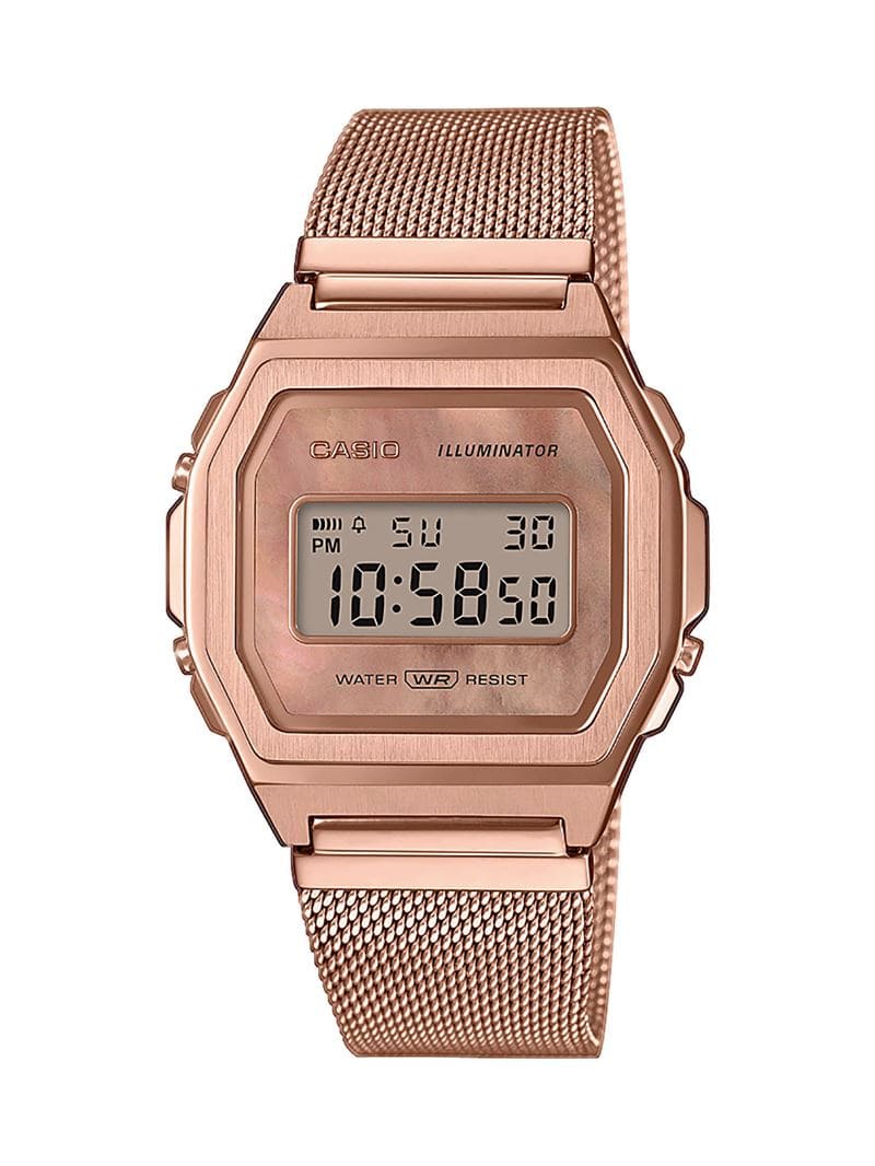 Коллекция наручных женских часов Casio Vintage Premium 2020 - розовое золото - модель A1000MPG-9EF