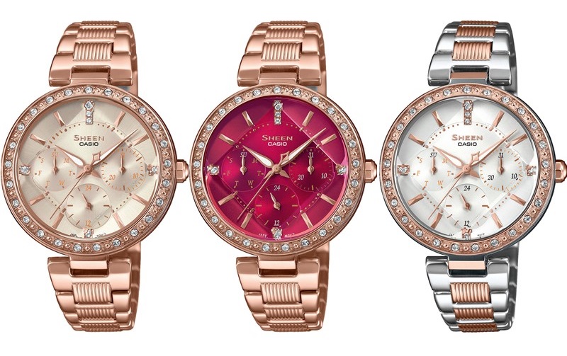 Три новые модели часов Sheen в цвете розовое золото с кристаллами Swarovski®
