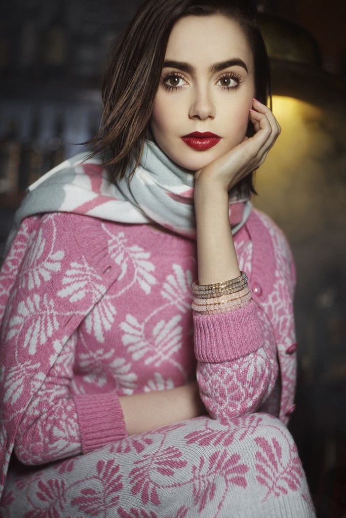 лили коллинз в рекламной кампании barry knitwear осень 2014