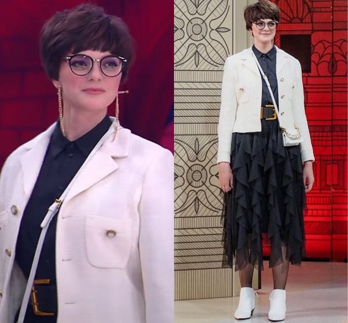"Модный приговор", преображение 30-летней Юлии - Чёрно-белый комплект с тюлевой юбкой с воланами