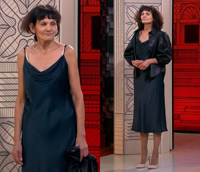 «Модный приговор» для Татьяны 55 лет - Платье-сорочка с рубашкой из искусственной кожи