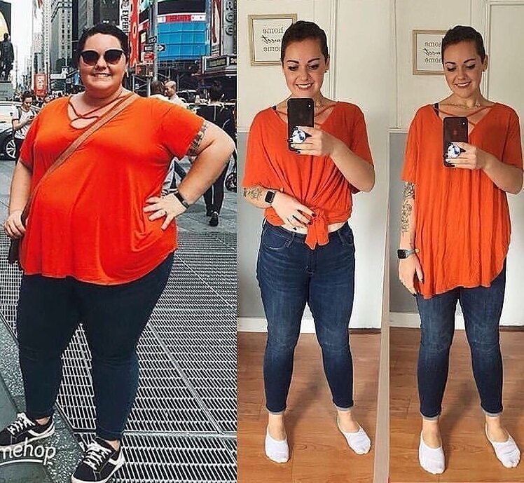Женщины в одной одежде после похудения - Кристина – похудела на 85 кг