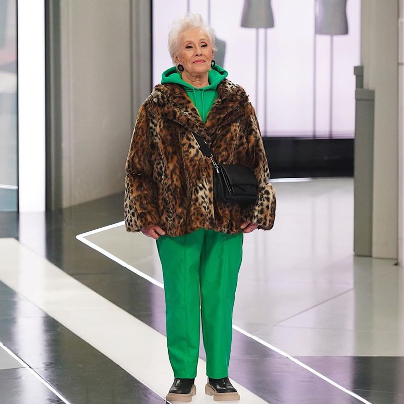 «Модный приговор» для 85-летней Алевтины - Леопардовая шуба и зелёный комплект в спортивном стиле