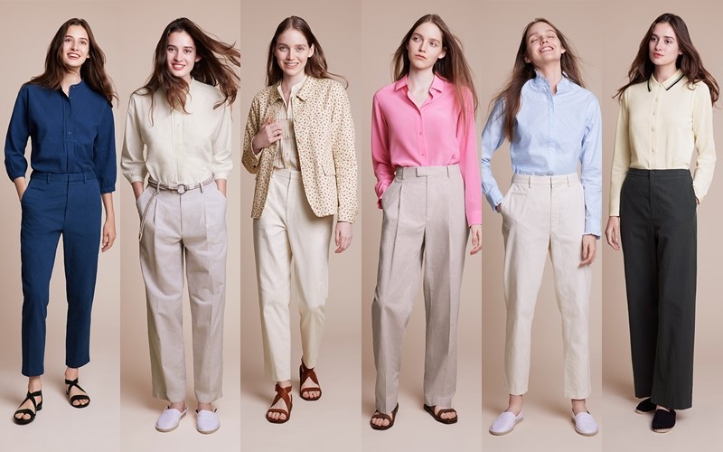 Блузка + брюки: 6 простых и модных образов из коллекции Uniqlo весна-лето2022