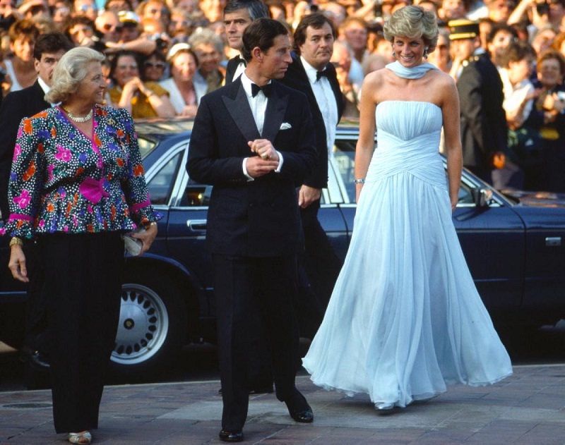 Мода и стиль 1987 - Принцесса Диана и принц Чарльз на Каннском фестивале в 1987 году