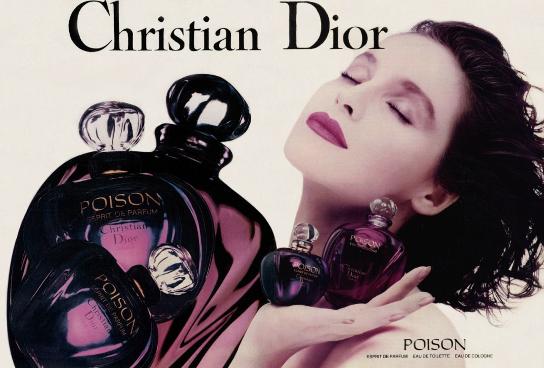 Интересные факты об аромате Poison Christian Dior - рекламный постер