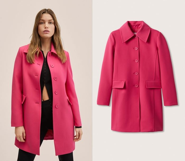 Базовые розовые пальто Mango - прямое ретро