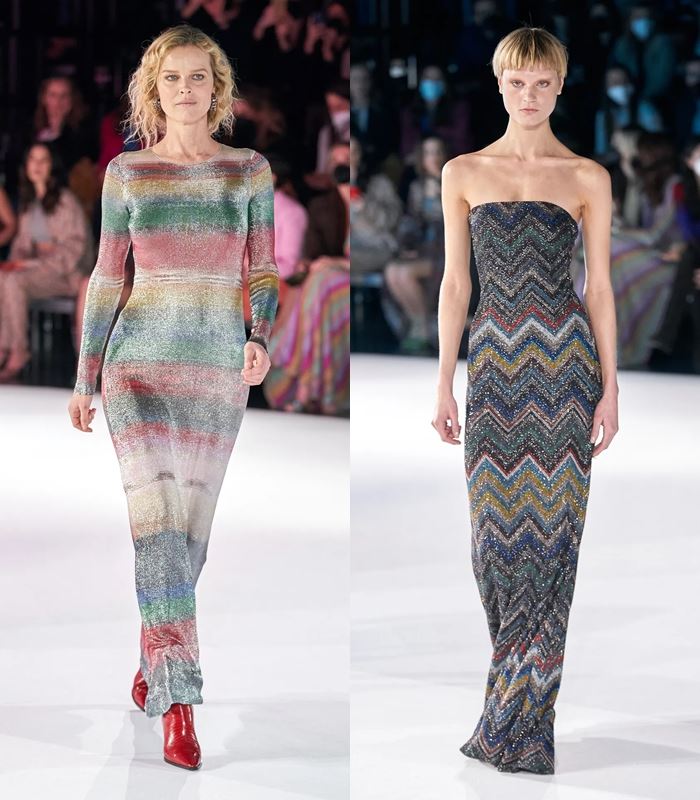 Платья из коллекции Missoni осень-зима 2022-2023 - длинные вечерние блестящие