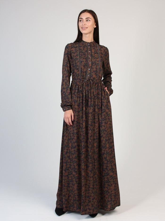 Длинные тёплые закрытые платья Aisha Collection - узор 